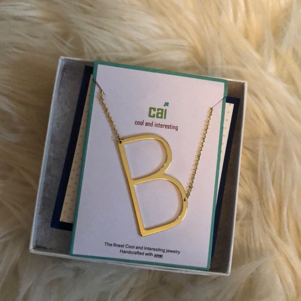 B initial necklace